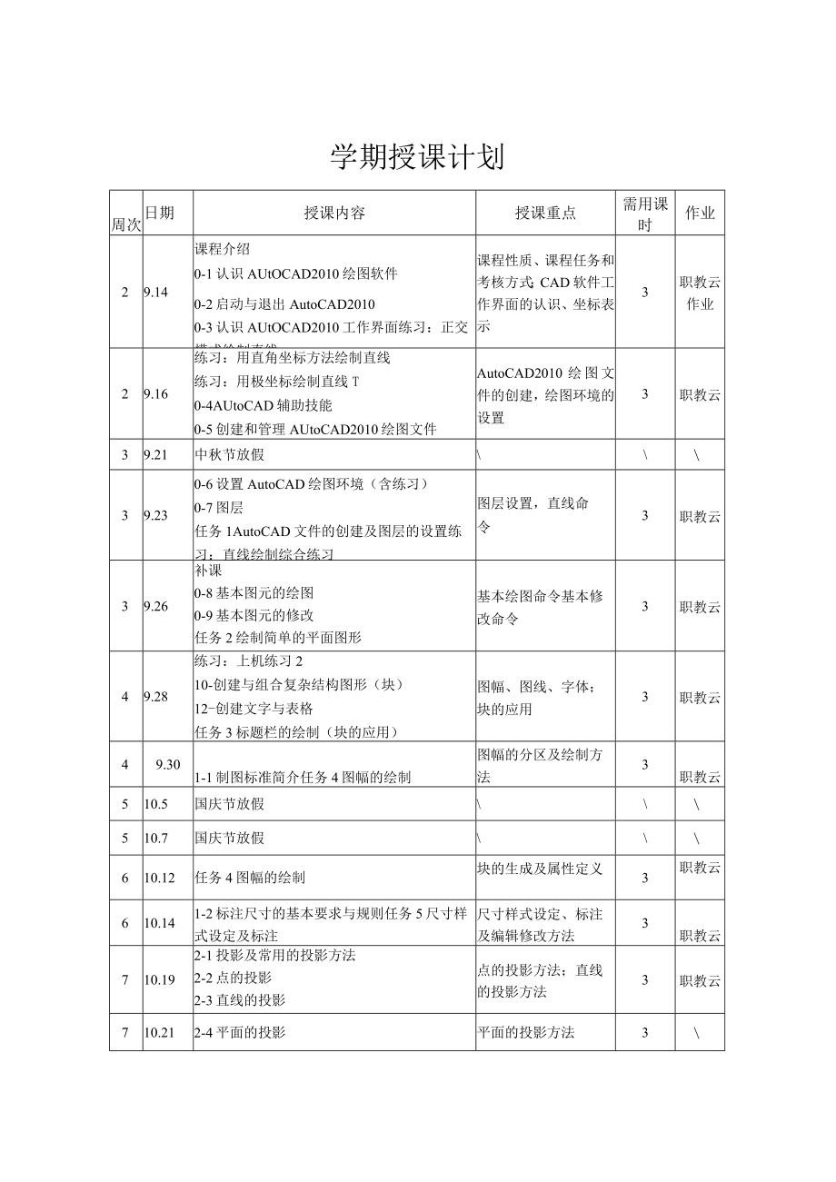 浙江同济科技职业学院学期授课计划.docx_第3页
