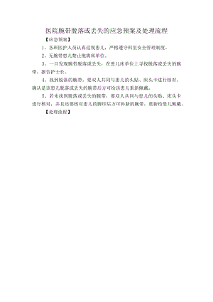 医院腕带脱落或丢失的应急预案及处理流程.docx
