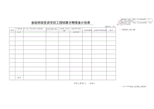 省级财政投资项目工程结算分期报备计划表.docx