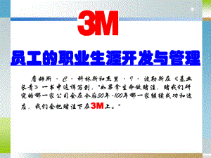 MBA人力资源案例分析3M.ppt