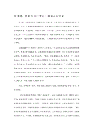 演讲稿：勇毅担当任主审不懈奋斗绽光彩.docx