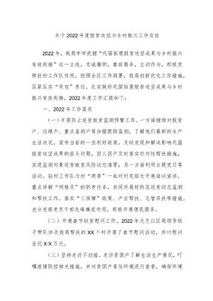 关于2022年度脱贫攻坚与乡村振兴工作总结.docx