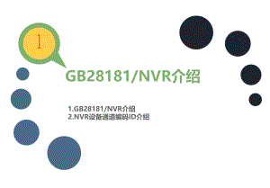 GBT28181规范调研报告.ppt