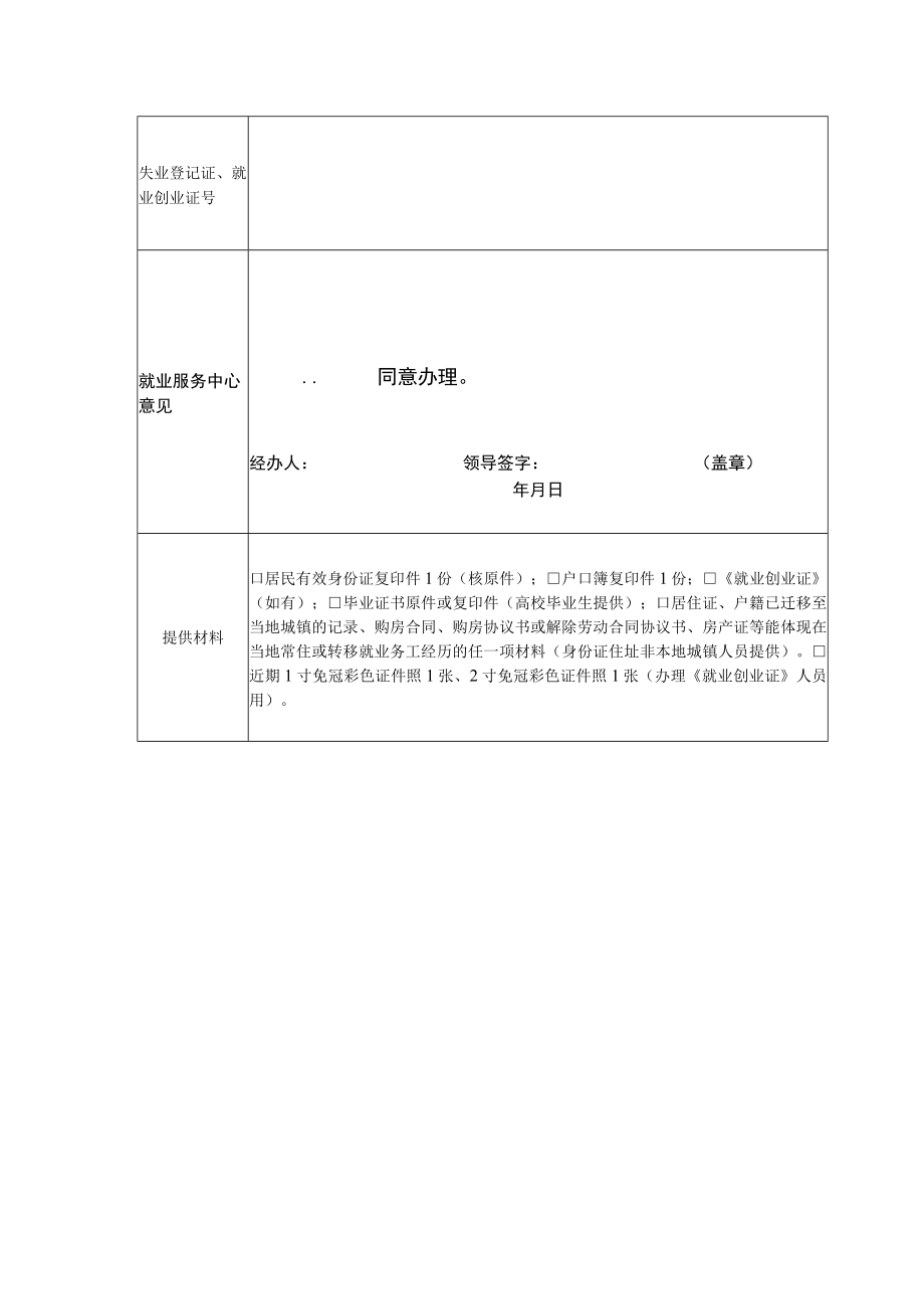 都安县失业人员失业登记申请表.docx_第2页