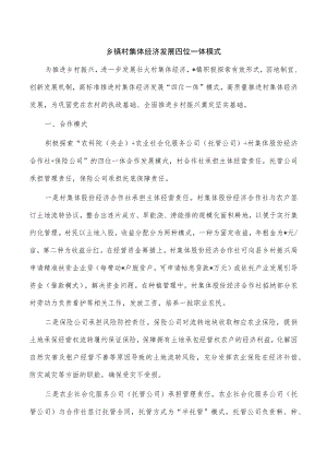 乡镇村集体经济发展四位一体模式.docx