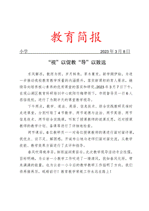 “视”以促教 “导”以致远教学督导简报.docx