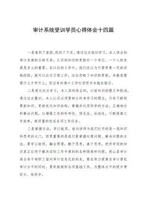 审计系统受训学员心得体会十四篇.docx