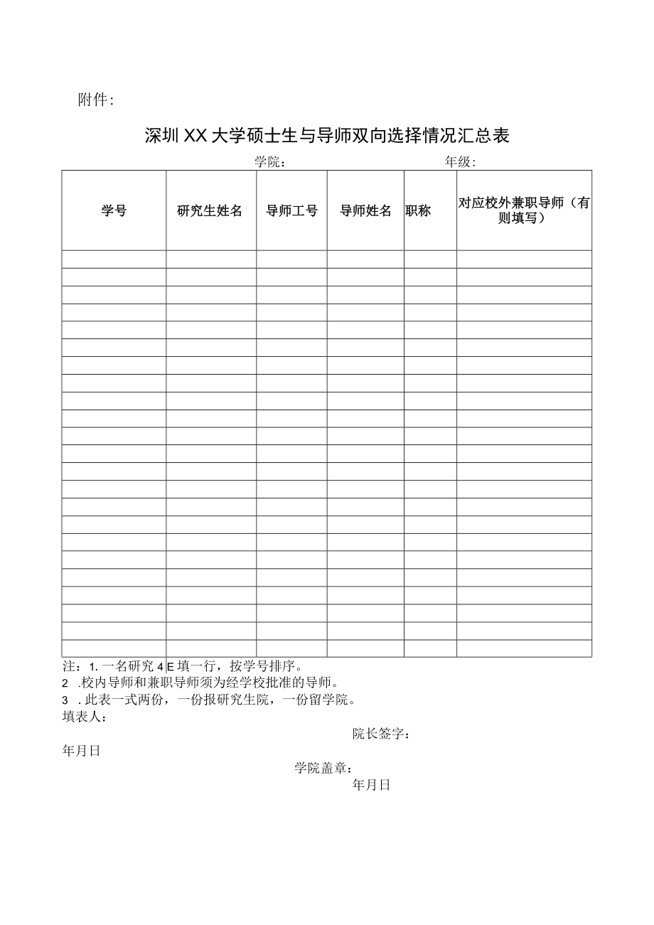 深圳XX大学X级硕士研究生与导师双向选择工作通知.docx_第3页