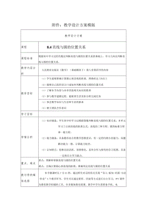直线与圆的位置关系 教学设计.docx