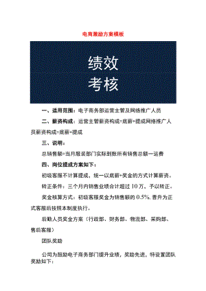 电商激励方案模板.docx