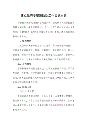 建立政府专职消防队工作实施方案.docx