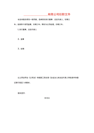 有限公司任职文件（三人）.docx