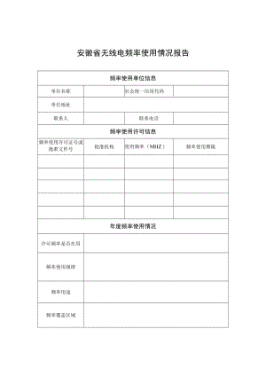 安徽省无线电频率使用情况报告.docx