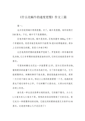 《什么比蜗牛的速度更慢》作文三篇.docx