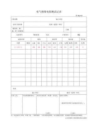 电气绝缘电阻测试记录.docx