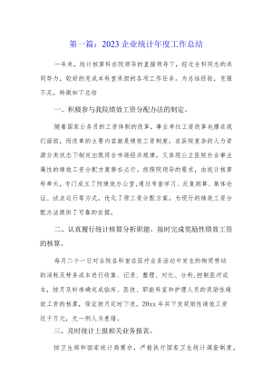2023企业统计年度工作总结3篇.docx