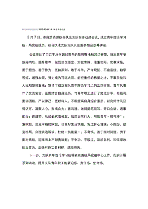 临沂市自然资源综合执法支队成立青年理论学习组.docx