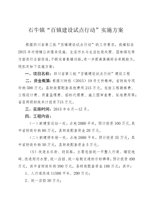 石牛镇“百镇建设试点行动”实施方案.docx