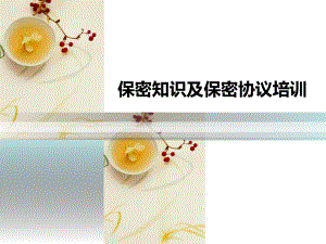 保密制度及保密协议培训.ppt