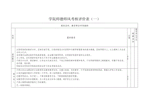 学院师德师风考核评价表.docx