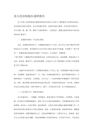 县人民法院庭长述职报告.docx