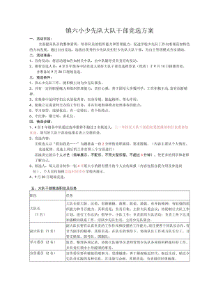 镇六小少先队大队干部竞选方案.docx
