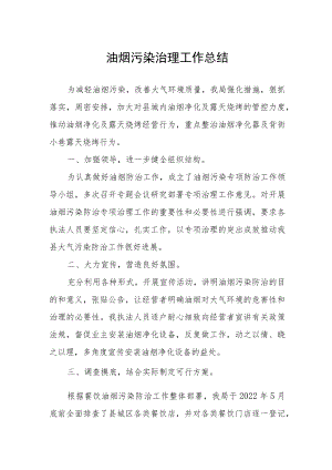 油烟污染治理工作总结.docx