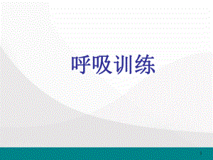 呼吸康复训练医学PPT课件.ppt