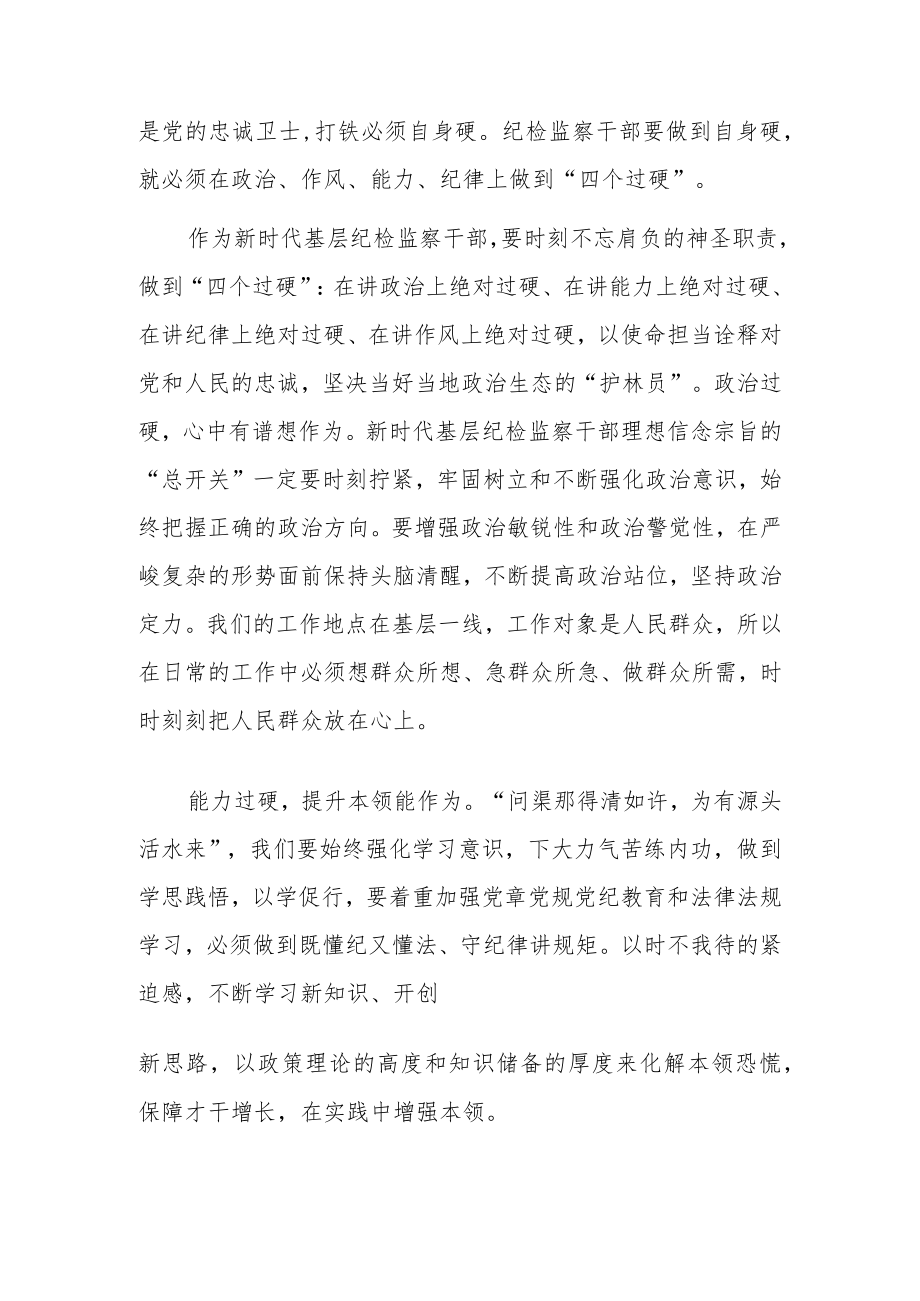 纪委书记纪检监察干部队伍教育整顿主题党课讲稿.docx_第2页