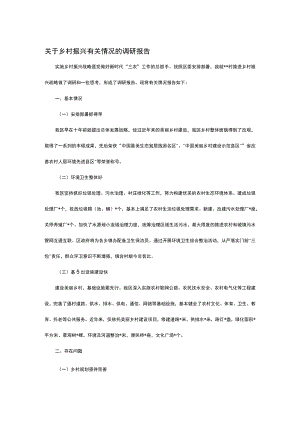 关于乡村振兴有关情况的调研报告.docx