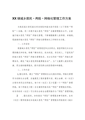 XX镇城乡居民“两险”网格化管理工作方案.docx