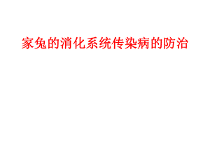 家兔的消化系统传染病.ppt