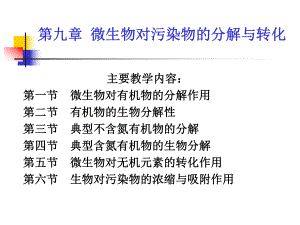 微生物对污染物的分解与转化.ppt