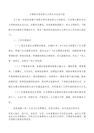 乡镇移风易俗树立文明乡风总结汇报.docx