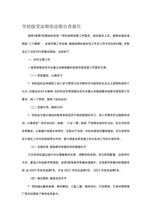 学校接受巡察组巡察自查报告.docx