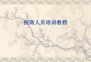招商人员培训教程.ppt