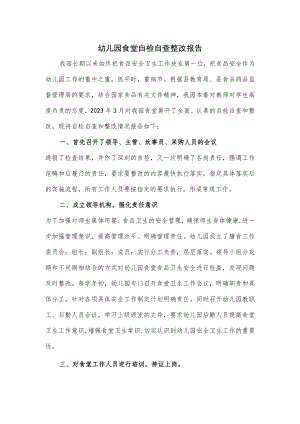 幼儿园食堂自检自查整改报告.docx