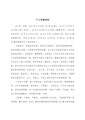 个人考察材料.docx