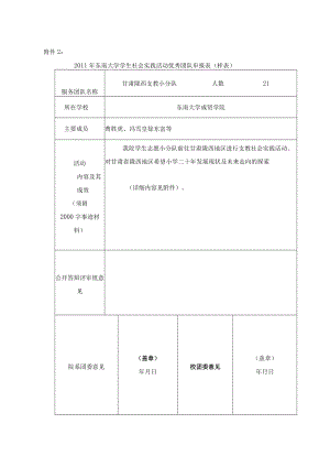 大学学生社会实践活动优秀团队申报表（样表）.docx