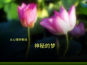 心理学释梦.ppt