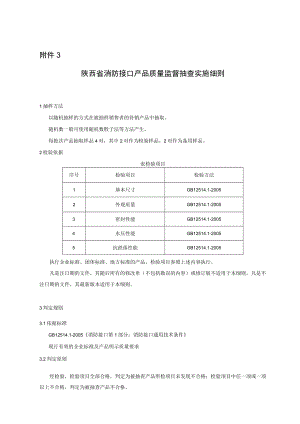 2023陕西省消防接口产品质量监督抽查实施细则.docx