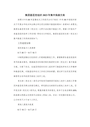集团基层党组织2023年集中换届方案.docx