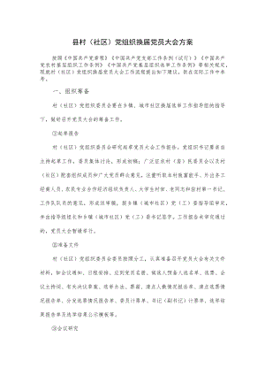 县村（社区）党组织换届党员大会方案.docx