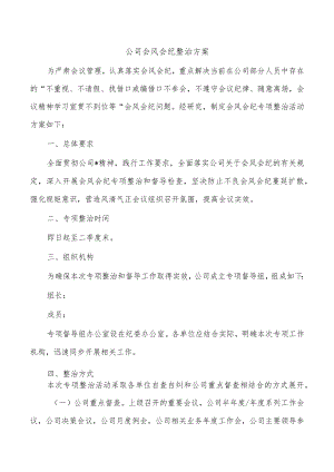 公司会风会纪整治方案.docx
