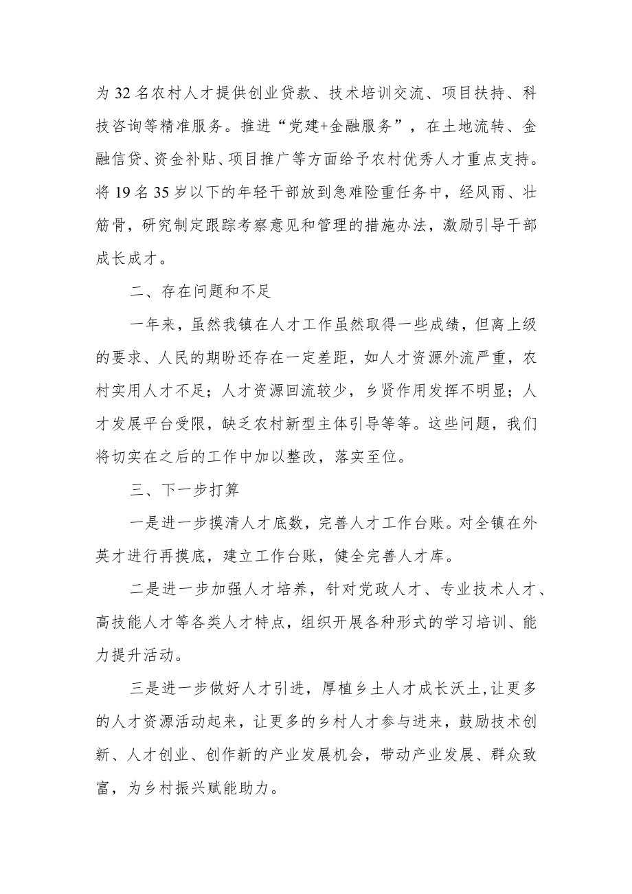 XX乡镇党委书记抓人才的工作述职报告.docx_第3页