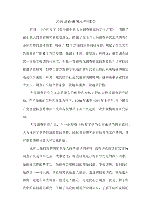 大兴调查研究心得体会1.docx