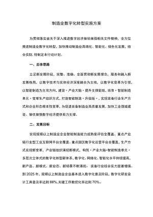 制造业数字化转型实施方案.docx