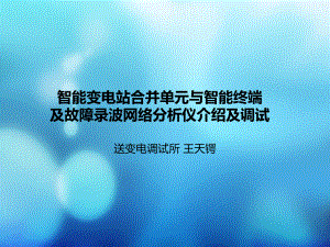 智能变电站合并单元和智能终端调试.ppt