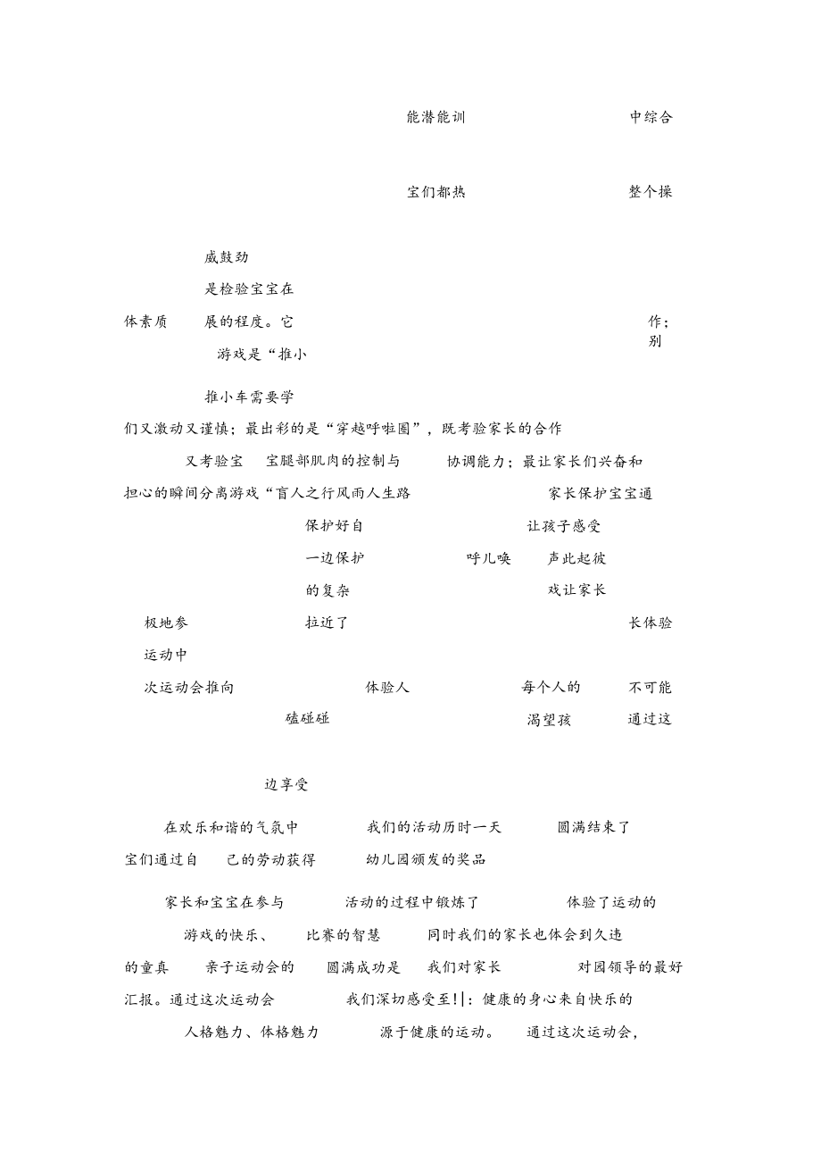 xxx幼儿园“大手牵小手”亲子运动会总结汇报.docx_第3页