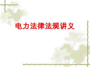 电力法律法规.ppt